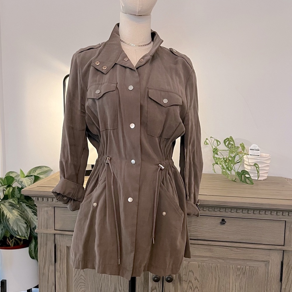 Zara Basics Collection Olive Utility Jacket | Large (Runs Small)